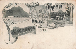 Tahiti - Multivue - Une Vue De L'île De Mooréa - BoraBora - Types Tahitien - Carte Postale Ancienne - Tahiti