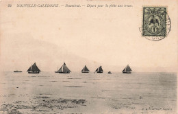 Nouvelle Calédonie - Pouembout - Départ Pour La Pêche Aux Trocas - Bet F - Bateau - Carte Postale Ancienne - Nieuw-Caledonië