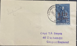 BELGIUM -1930, COVER USED TO ENGLAND, KING ALBERT-1, OVPT RED B.I.T. OCT, COURRIER, PAQUEBET, THYSVILLE. - 1929-1941 Groot Montenez