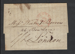 BELGIUM - POSTAL HISTORY - PREPHILATELIC COVER From ANVERS Antwerp To LONDON 1829 ! - 1815-1830 (Période Hollandaise)