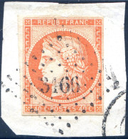 France N°5, Oblitéré - Sur Fragment PC 3166 - (F2790) - 1849-1850 Ceres
