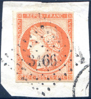 France N°5, Oblitéré - Sur Fragment PC 3166 - (F2790) - 1849-1850 Cérès