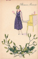 Illustrateur - Sager - Bonne Année - Souhaits De Bonheeur - N°22 - Fantaisies Parisiennes  - Carte Postale Ancienne - Sager, Xavier