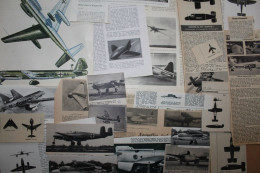 Lot De 90g D'anciennes Coupures De Presse D'aéronefs Allemands WW2 - Aviation