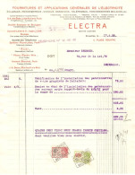 Facture 1931 Bruxelles Electra S.A. Fournitures Et Applications Générales De L'Electricité TP Fiscaux - Elektriciteit En Gas