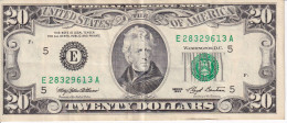 BILLETE DE ESTADOS UNIDOS DE 20 DOLLARS DEL AÑO 1993 LETRA E - VIRGINIA (BANK NOTE) - Biljetten Van De  Federal Reserve (1928-...)