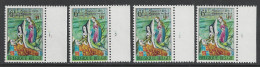 Belgique - 1967 - COB 1432 ** (MNH) - Planches 1 à 4, Série Complète (Pl 4 RRR) - 1961-1970