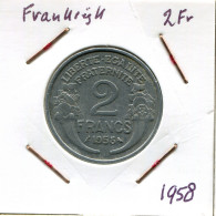 2 FRANCS 1958 FRANKREICH FRANCE Französisch Münze #AM607.D - 2 Francs