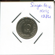 10 CENTS 1974 SINGAPUR SINGAPORE Münze #AR818.D - Singapur