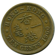 10 CENTS 1960 HONG KONG Coin #AY600.U - Hongkong