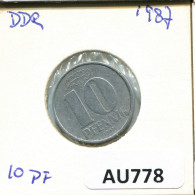 10 PFENNIG 1967 DDR EAST GERMANY Coin #AU778.U - 10 Pfennig