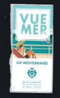 Etiquette Vin  Vue Mer Igp Méditerranée  Maitre Vigneron De La Presquile De St Tropez  " Femme" - Rosé (Schillerwein)