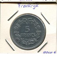 5 FRANCS 1945 FRANCE Pièce Provisional Government #AM365.F - 5 Francs