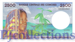 COMOROS 2500 FRANCS 1997 PICK 13 UNC - Colombie