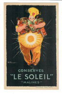 Malines Mechelen Conserves Le Soleil PUBLICITE LITHO RECLAME - Antwerpen