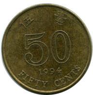 50 CENTS 1994 HONG KONG Pièce #AY608.F - Hongkong