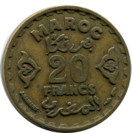 20 FRANCS 1951 MAROC MOROCCO Islamique Pièce #AH636.3.F - Maroc