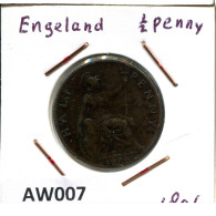 HALF PENNY 1896 UK GRANDE-BRETAGNE GREAT BRITAIN Pièce #AW007.F - C. 1/2 Penny