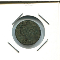 1750 HOLLAND VOC DUIT IINDES NÉERLANDAIS NETHERLANDS NEW YORK COLONIAL PENNY #VOC2681.7.F - Indes Néerlandaises