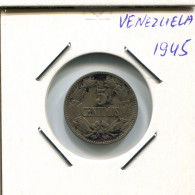 5 CENTIMOS 1945 VENEZUELA Pièce #AR484.F - Venezuela