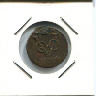 1744 HOLLAND VOC DUIT IINDES NÉERLANDAIS NETHERLANDS NEW YORK COLONIAL PENNY #VOC2519.7.F - Dutch East Indies