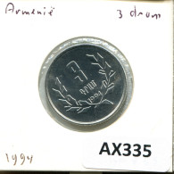 3 DRAM 1994 ARMENIA Coin #AX335.U - Armenië