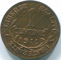 1 CENTIME 1911 FRANCE Coin Daniel-Dupuis AUNC #FR1211.9 - 1 Centime