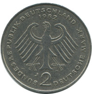 2 DM 1982 J K.ADENAUER WEST & UNIFIED GERMANY Coin #AG283.3.U - 2 Marcos