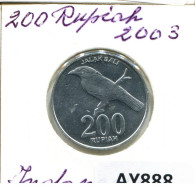 200 RUPIAH 2003 INDONESIA Coin #AY888.U - Indonésie