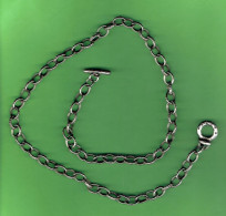 COLLIER CHAINE EN METAL ARGENTE VINTAGE FABRICANT AGATHA - Necklaces/Chains