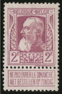 TIMBRE Belgique - COB 80 ** - 2 F - 1905 - Cote 625 + 100% Bien Centré - - 1905 Grove Baard