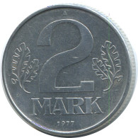 2 MARK 1977 A DDR EAST DEUTSCHLAND Münze GERMANY #AE127.D - 2 Marchi