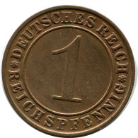 1 REICHSPFENNIG 1931 D DEUTSCHLAND Münze GERMANY #DB790.D - 1 Renten- & 1 Reichspfennig