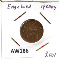 2001 PENNY UK GROßBRITANNIEN GREAT BRITAIN Münze #AW186.D - 1 Penny & 1 New Penny