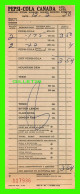 FACTURE DE : SOFT DRINK, PEPSI-COLA CANADA LTD - FACTURE DE 3,54$ No 117936 EN 1970 - - Kanada