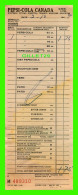 FACTURE DE : SOFT DRINK, PEPSI-COLA CANADA LTD - FACTURE DE 1,75$ No M489310  EN 1969 - - Canada