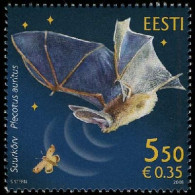 Estonia Estland 2008 Fauna Bat And Night Butterfly Stamp Mint - Bats