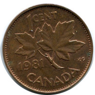 1 CENT 1981 CANADA Pièce #AX382.F - Canada