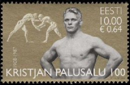 Estonia Estland 2008 Olympic Games Berlin 1936 Kristjan Palusalu Twice Champion Stamp Mint - Ringen