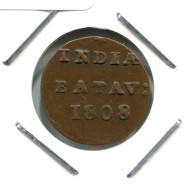 1808 BATAVIA VOC 1/2 DUIT NEERLANDÉS NETHERLANDS INDIES #VOC2082.10.E - Dutch East Indies