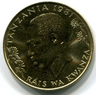 20 SENTI 1981 TANZANIA UNC Ostrich Moneda #W10990.E - Tansania
