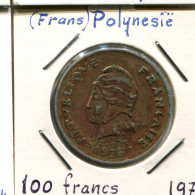 100 FRANCS 1976 POLINESIA FRENCH POLYNESIA Colonial Moneda #AM515.E - Frans-Polynesië