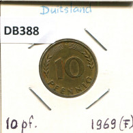 10 PFENNIG 1969 F BRD ALEMANIA Moneda GERMANY #DB388.E - 10 Pfennig