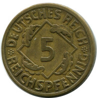 5 REICHSPFENNIG 1924 A ALEMANIA Moneda GERMANY #DB868.E - 5 Rentenpfennig & 5 Reichspfennig