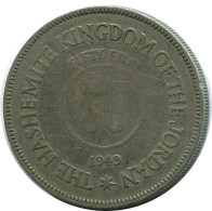 ½ DIRHAM / 50 FILS 1949 JORDANIA JORDAN Moneda #AP065.E - Jordan