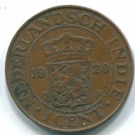 1 CENT 1920 INDIAS ORIENTALES DE LOS PAÍSES BAJOS INDONESIA Copper #S10090.E - Indes Neerlandesas