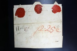 Deutschland  Complete Letter 1832 With Different Cancels And 3 X Waxsealed - Préphilatélie