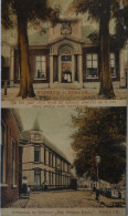 Dokkum (Frl.) Weeshuis - Achterom En Gebouw Het Groene Kruis 1912 - Dokkum