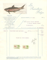 Facture 1931 Wépion-Namur Les Pisciculteurs Belges Truites TP Fiscaux - Alimentaire