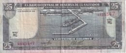 BILLETE DE EL SALVADOR DE 25 COLONES DEL AÑO 1996/98 DE CRISTOBAL COLON  (BANKNOTE) - El Salvador